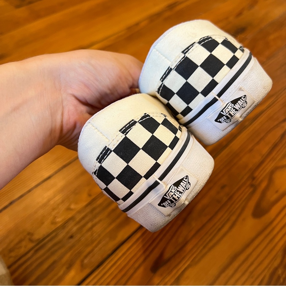 Vans Black and White Checkerboard Slip-Ons - Picture 4 of 6